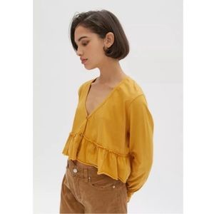 Urban Outfitters Project Social Tee Ruffle Top